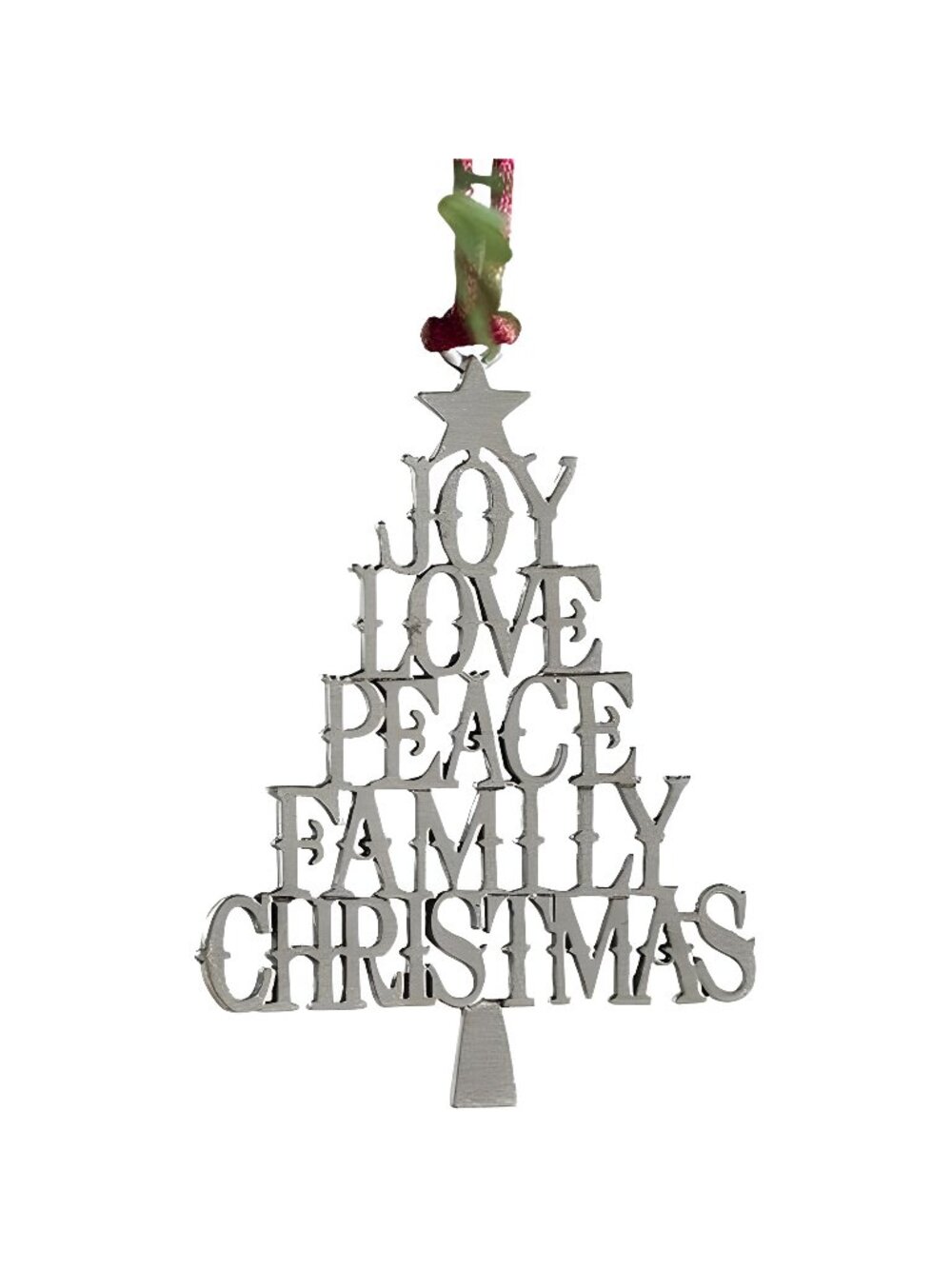 Solid Pewter Christmas Tree Ornament Hanging Metal Christmas Decorationsr